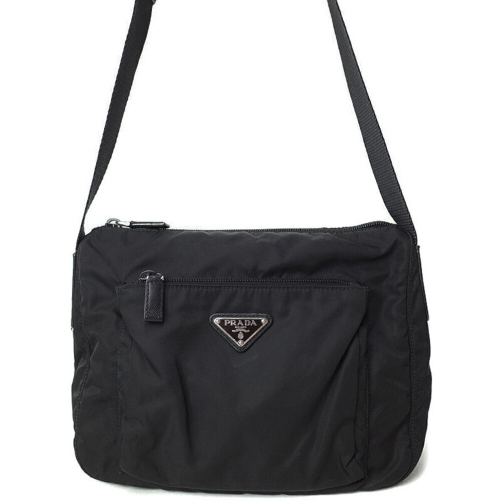 Prada bag Tessuto messenger saffiano leather Crossbody Black - Picture 2 of 9